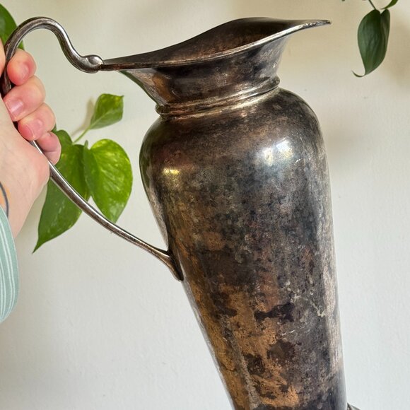 Vintage Large Silver Victorian Water Pitcher - Picture 10 of 10